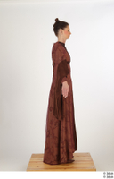  Photos Woman in Historical Dress 22 16th century Historical clothing Red dress a poses whole body 0007.jpg
